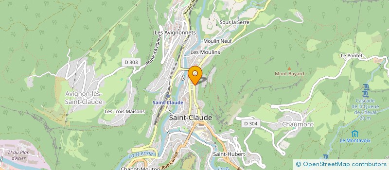 localisation de l'entreprise ETABLISSEMENTS VAUDEY à SAINT-CLAUDE