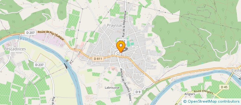 localisation de l'entreprise ETABLISSEMENTS VAYSSE à PRAYSSAC