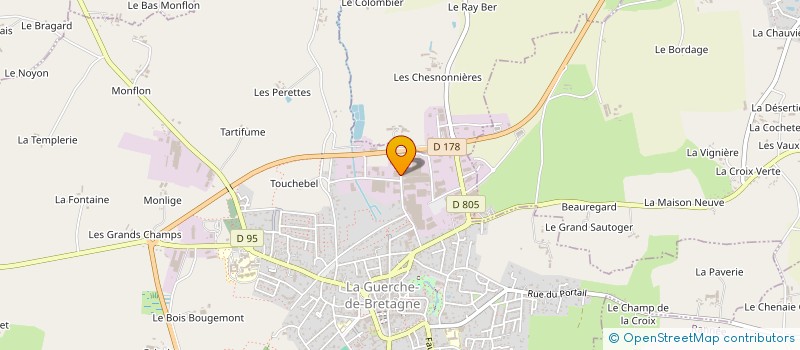 localisation de l'entreprise ETABLISSEMENTS VELOX  LA GUERCHE-DE-BRETAGNE