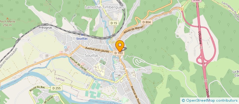 localisation de l'entreprise ETABLISSEMENTS VERMES ET FILS  SOUILLAC