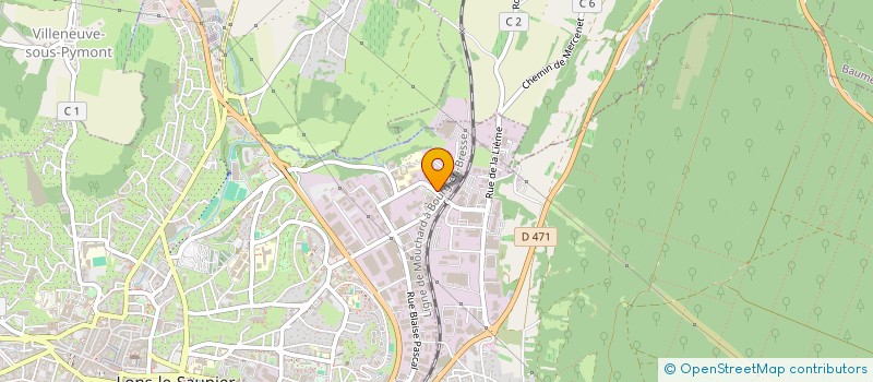 localisation de l'entreprise ETABLISSEMENTS VEYLAND à LONS-LE-SAUNIER