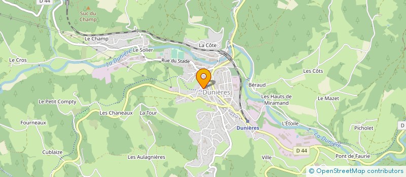 localisation de l'entreprise ETABLISSEMENTS VIAL FRERES à DUNIERES