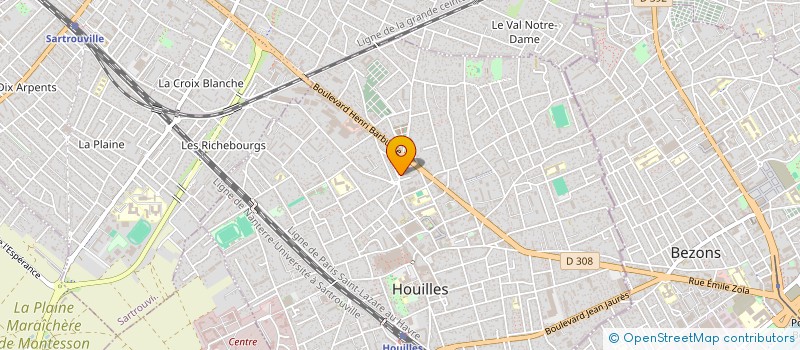 localisation de l'entreprise ETABLISSEMENTS VICTOIRE à HOUILLES