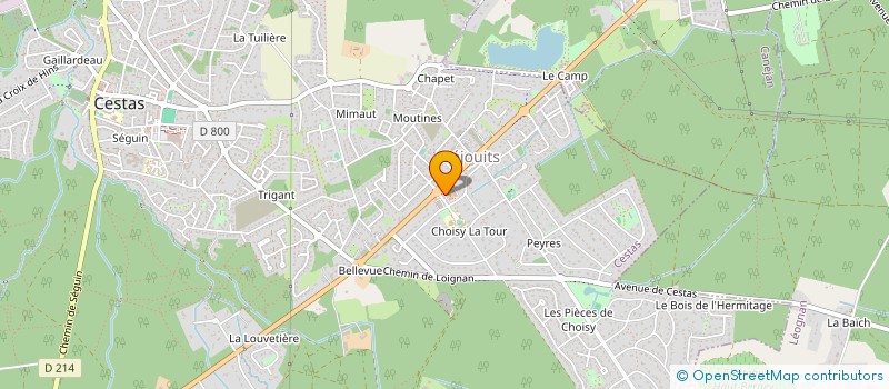 localisation de l'entreprise ETABLISSEMENTS VIDEAUD SARL à CESTAS