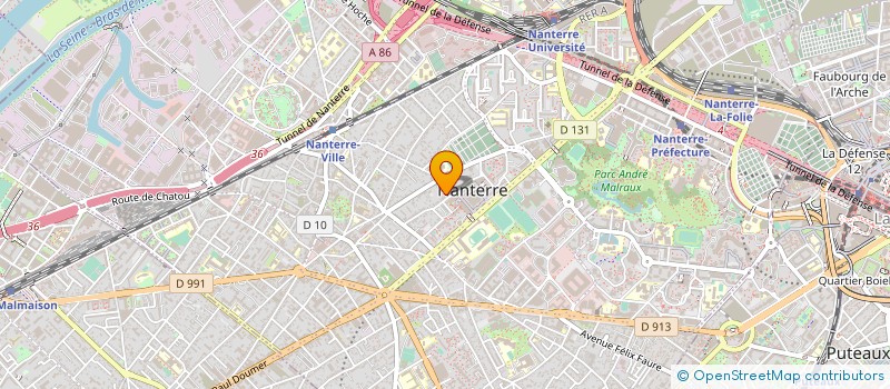 localisation de l'entreprise ETABLISSEMENTS VIEILLARD SA à NANTERRE