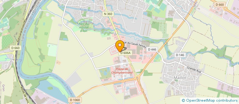 localisation de l'entreprise ETABLISSEMENTS VILLEBENOIT SA à SENS