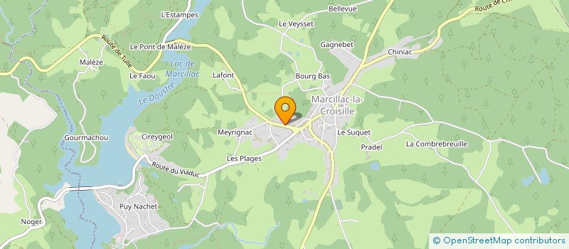 localisation de l'entreprise ETABLISSEMENTS VINATIER à MARCILLAC-LA-CROISILLE