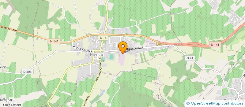 localisation de l'entreprise ETABLISSEMENTS VIROULAUD à HIERSAC