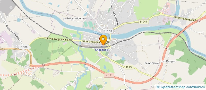 localisation de l'entreprise ETABLISSEMENTS VISSOL GIRAUD à CHABANAIS
