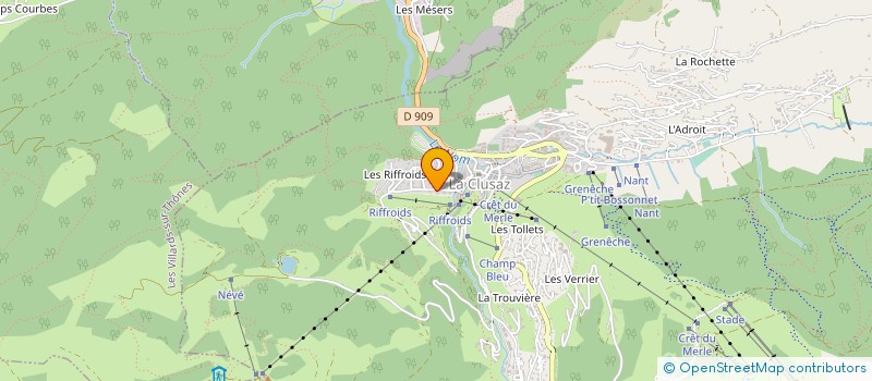 localisation de l'entreprise ETABLISSEMENTS VUACHET à LA CLUSAZ