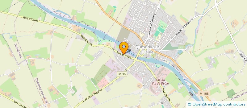 localisation de l'entreprise ETABLISSEMENTS WALQUEMAN à QUESNOY-SUR-DEULE