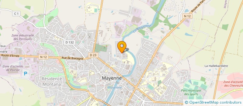 localisation de l'entreprise ETABLISSEMENTS WAREIN à MAYENNE