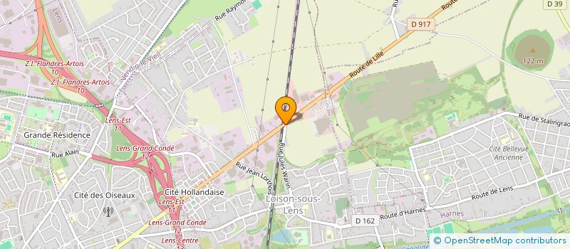 localisation de l'entreprise ETABLISSEMENTS WARTEL  LOISON-SOUS-LENS