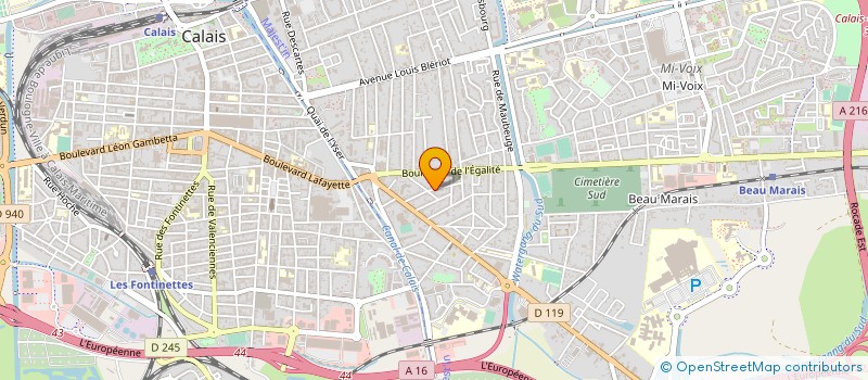 localisation de l'entreprise ETABLISSEMENTS WIERRE  CALAIS