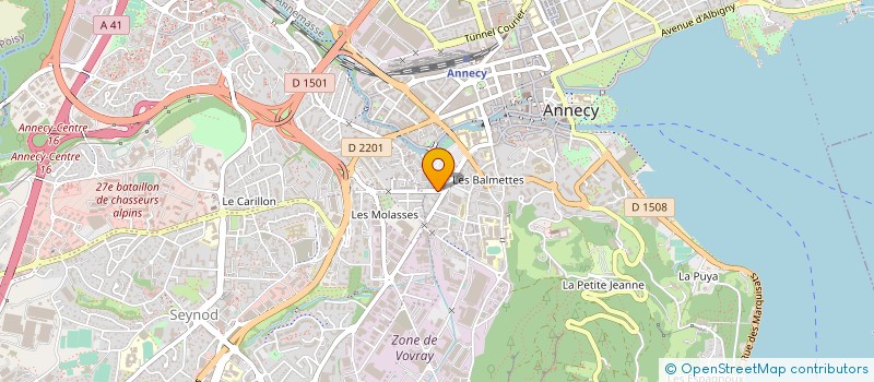 localisation de l'entreprise ETABLISSEMENTS WILK à ANNECY