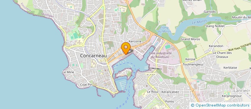 localisation de l'entreprise ETABLISSEMENTS YVES BRISSIEUX à CONCARNEAU