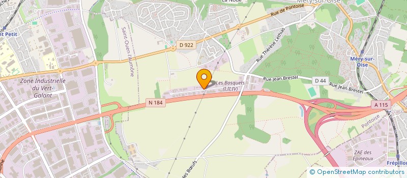 localisation de l'entreprise ETABLISSEMNT F.J. à MERY-SUR-OISE