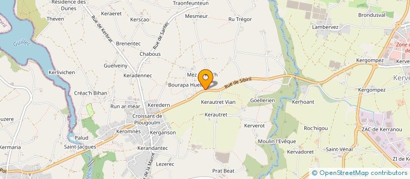 localisation de l'entreprise ETABLISSMENTS JUZEAU  PLOUGOULM