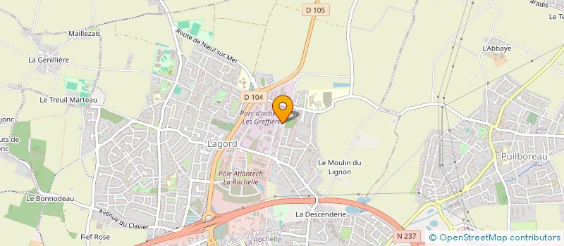 localisation de l'entreprise ETADAM  LA ROCHELLE