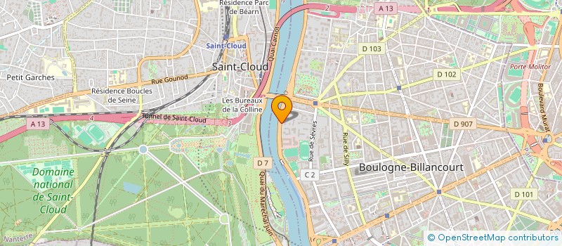 localisation de l'entreprise ETAGE BEAUREGARD à BOULOGNE-BILLANCOURT