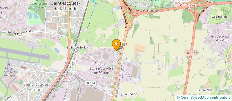 localisation de l'entreprise ETALBISSEMENTS SOHIER  ST JACQUES DE LA LANDE