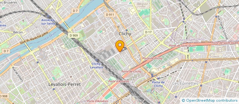 localisation de l'entreprise ETAM DESTOCK à CLICHY