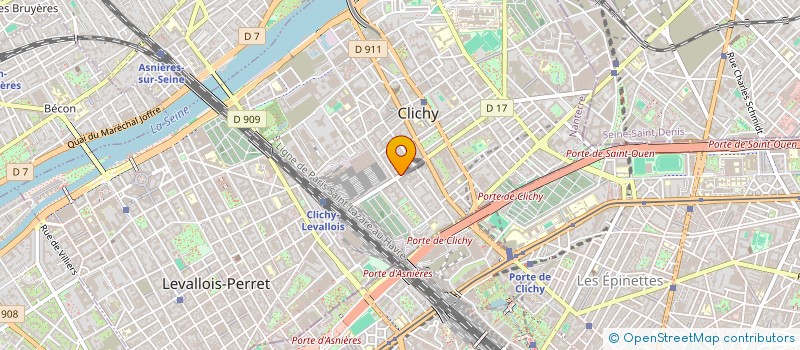 localisation de l'entreprise ETAM FINANCES à CLICHY