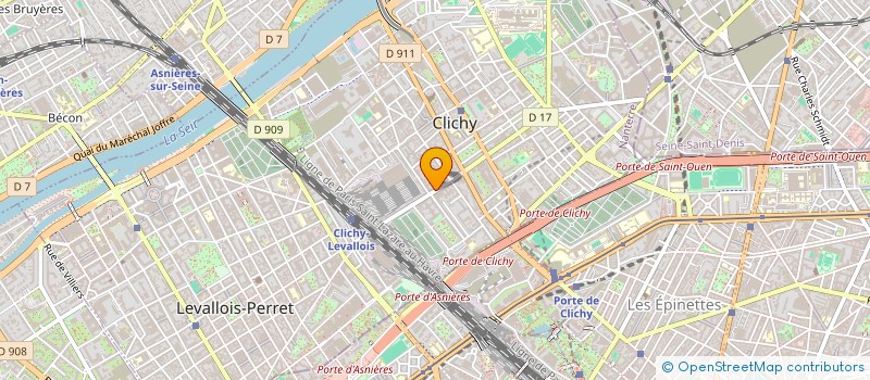 localisation de l'entreprise ETAM MAGASINS à CLICHY