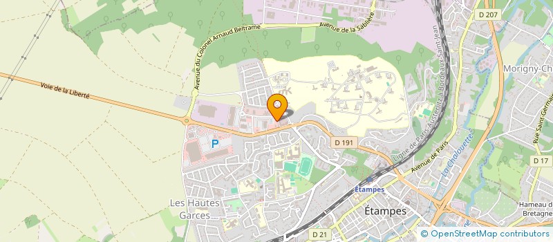 localisation de l'entreprise ETAMPES CONTROLE TECHNIQUE AUTO à ETAMPES