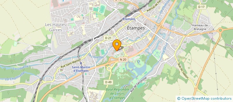 localisation de l'entreprise ETAMPES NATATION à ETAMPES