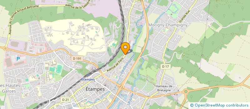 localisation de l'entreprise ETAMPES PNEUS à ETAMPES