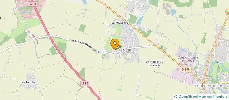 localisation de l'entreprise ETANCH'HABITAT à SAINTE-HERMINE