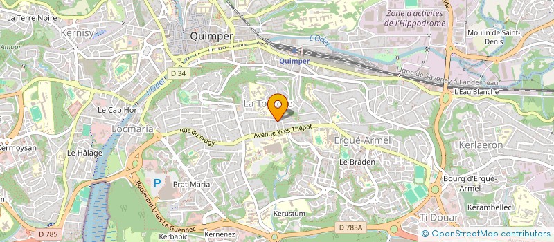 localisation de l'entreprise ETANCH' TOIT à QUIMPER