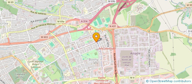 localisation de l'entreprise ETANCHAIR  METZ