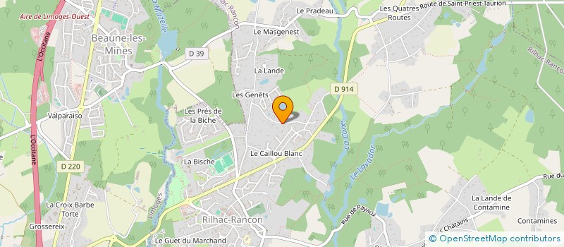 localisation de l'entreprise ETANCHE 2000 SAS à RILHAC RANCON