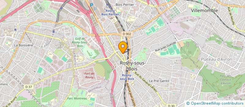 localisation de l'entreprise ETANCHEITE 93 à ROSNY-SOUS-BOIS