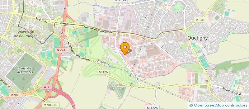 localisation de l'entreprise ETANCHEITE BARDAGE COUVERTURE  QUETIGNY