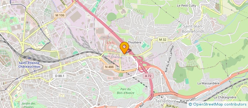 localisation de l'entreprise ETANCHEITE BARDAGE FF  SAINT-JEAN-BONNEFONDS