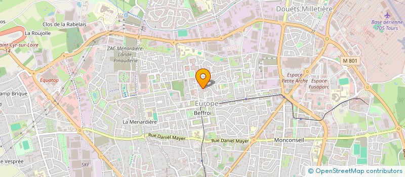 localisation de l'entreprise ETANCHEITE BARDAGE ISOLATION à TOURS