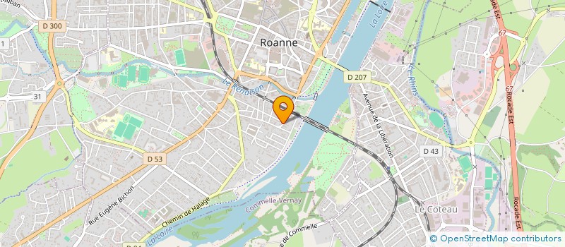 localisation de l'entreprise ETANCHEITE ET BARDAGE ROANNAIS à ROANNE