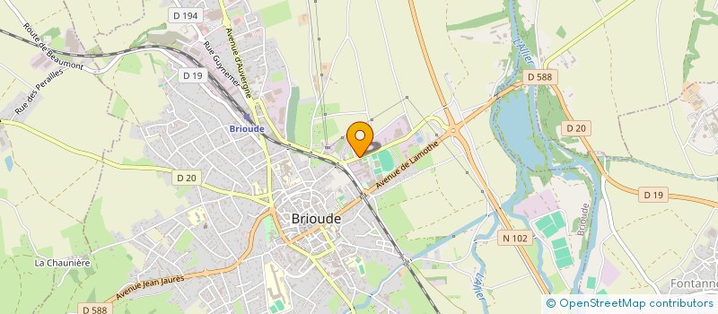 localisation de l'entreprise ETANCHEITE ET GOUTTIERE ALU - E.G.A.  BRIOUDE