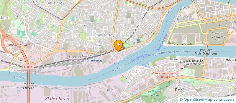 localisation de l'entreprise ETANCHEITE TOITURE 44 à NANTES