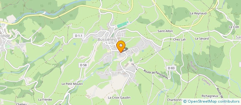 localisation de l'entreprise ETANCOBA à BUSSIERES