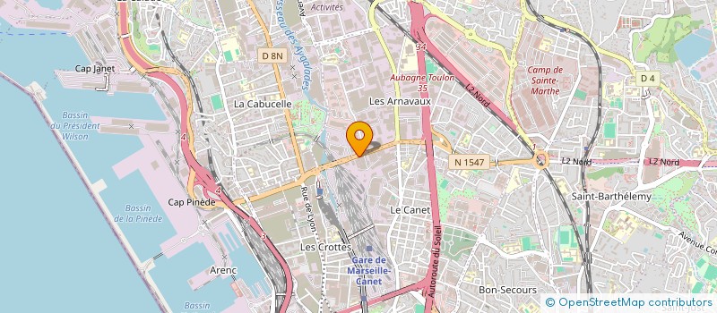 localisation de l'entreprise ETANG DE BERRE SERVICES à MARSEILLE