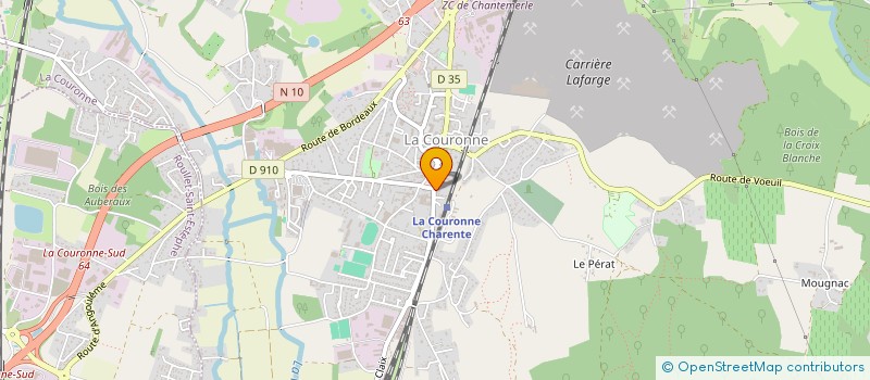 localisation de l'entreprise ETANG DE CHAVAIGNAC à LA COURONNE