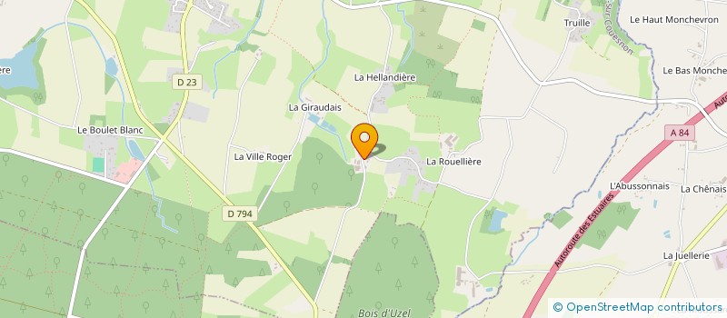 localisation de l'entreprise ETANG DE LA BASSE ROUSSIERE  MEZIERES-SUR-COUESNON