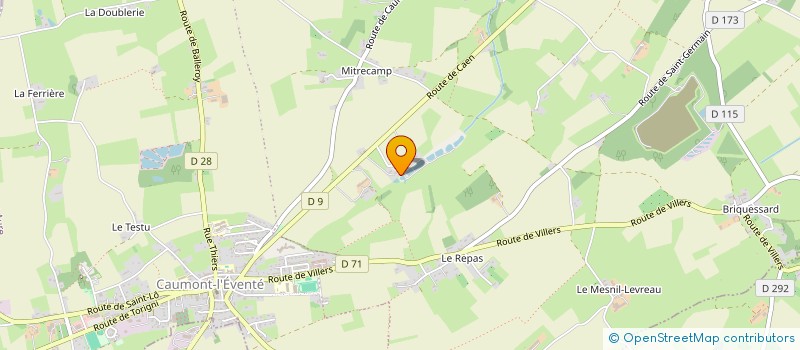 localisation de l'entreprise ETANGS DU VAL D'AURE  CAUMONT-SUR-AURE