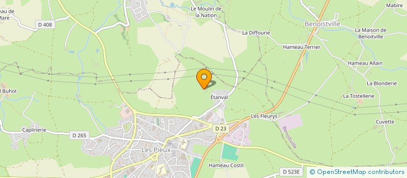 localisation de l'entreprise ETANVAL  LES PIEUX