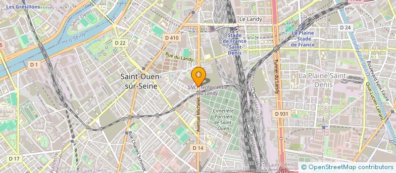 localisation de l'entreprise ETAS SAS à SAINT-OUEN-SUR-SEINE