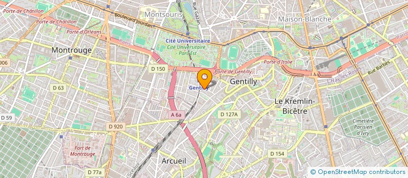 localisation de l'entreprise ETAT DE SURFACES  GENTILLY